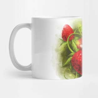 fairy girl with red strawberry Mug